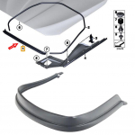 Mootorikate tihend BMW 5. seeriale 2010-2017 OEM osa number 51767206521 Sobib F10 sedaanile, F11 universaalile ja M5 mudelile China Mainland