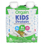 Orgain, lastevalk, orgaaniline toitev kokteilikokteil, vanilje maitsega, 4 pakk, 8,25 fl untsi (244 ml) Iga