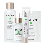 FATION Nosca9 Probleemidele Suunatud 4-astmeline Komplekt (Puhastusplaastrid 102 plaastrit + Tooner 200ml + Seerum 30ml + Kreem 45ml) Akne rahustav ja sihip&auml;rane hooldus gray