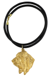 Basset Hound I - necklace with a dog in a gift box, gold-plated pendant for a dog lover, striking jewelry by Art-Dog black