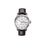 TISSOT Automaatne Mehaaniline Liikumine Meeste Kellad Kell 39mm Valge sihverplaadi Roostevabast terasest korpus T055.430.16.017.00 Dark Brown Strap