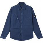 Stone Island Denim Research FW25 Kulunud &Otilde;&otilde;neskiud Nailonist T&otilde;mblukuga Jakk Logom&auml;rgiga Meeste Jakk K2S151100009S00J3-V0021 L