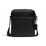 Coach Houston 22 Reljeefne Tr&uuml;kitud Nahast &Otilde;la-Crossbody Kott V&auml;ikesed Meeste Kotid Must 4009-QBBK Basic Set (Bag+Dust Bag)