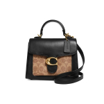 Coach Tabby 20 Klassikaline logo &Uuml;lemine k&auml;epide L&otilde;uend ja nahk Kandekott Crossbody kott V&auml;ikesed naiste kotid Pruun-Kollane Must 870-B4OOH Basic Set (Bag+Dust Bag)