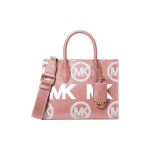 Michael Kors MK Mirella T&auml;heprindiga Logoga Ripats T&otilde;mblukuga Nahast T&otilde;stekott Naiste T&otilde;stekott Roosa 35F3G7ZC5L-664 Basic Set (Bag+Dust Bag)