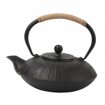 Cast Iron Teapot for Japanese Tea Preparation on Stovetop with Comfortable Grip Pattern B