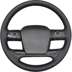 MEWANT K&auml;sit&ouml;&ouml;na &otilde;mmeldud Must Ehtne Nahk Roolikate Volvo VNL VNR FM FH 2017-2025 jaoks DIY Auto Siseviimistluse Aksessuaar Black Smooth Genuine Leat
