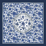 Asakura Senpu Furoshiki 96 x 96cm Asakura Senpu Ultra Nagare Tavaline Sinine ja Valge Chintz Muster - Umbes. Vett t&otilde;rjuv Furoshiki, Kudum, 1-5