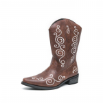 Br&auml;nd Totem L&auml;&auml;ne Kauboi Saapad Meestele Vintage Poolk&otilde;rged Saapad Terava Otsaga Klassikalised Meeste Jalan&otilde;ud Ehtne Nahk Talvised Saapad 46