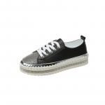 Aphixta 3cm kontsad Kristall Pitsidega Nahast Madalad Kingad Naised Kuld Bling Mokassiinid Kingad Naine Madalad Vabaaja Jalatsid Suurus 45 35 must