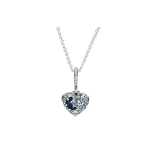 Pandora Brilliant Sinine Kuu Ja T&auml;ht 925 H&otilde;bedast Kaelakee Naiste kaelakee 399232C01 Box,Blue