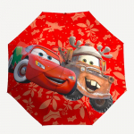 Disney Lightning McQueen, Pixar Cars Manuaalselt avatav ja suletav vihmavari, 21-ribiline tugevdatud kokkupandav disain, Kerge