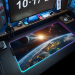 Maa Hiirematt RGB M&auml;nguri Hiirematt Suur LED-alus PC Lauamatt Helendav Hiirematt Suured Klaviatuurimatid Lauamatt Taustavalgustusega RGB700x400x4mm