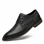 Meeste Jalan&otilde;ud Vabaaja Luksuslikud Derby Kingad Ehtne Nahk &Auml;ri Brogue Kingad Terava Ninaga Elegantne Formaalne Kinga K&otilde;rge Kvaliteediga Oxford 36 must