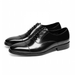 Ehtsa Nahaga Kingad Klassikalised H&auml;rrasmehe Paeladega Pulmad Formaalne Kingad Pealmine Kiht Veisenahk Oxfords Elegantne Peo Banketi Kleitking 37 must