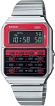 CASIO Vintage seeria digitaalkell p&auml;randv&auml;rvides Metallh&otilde;be x Rahvusvaheline mudel [Casio] 8-kohaline kalkulaator, CA-500WE-4B, Unisex, Rihm, Punane,