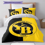 BSC Young Boys Muster Voodipesu Tekikomplekt Tekikate Padjap&uuml;&uuml;r Kodukaunistus S&uuml;nnip&auml;evakingitus (1 * tekikott + 2 * padjap&uuml;&uuml;ri, ilma s&uuml;damikuta) 140x200cm
