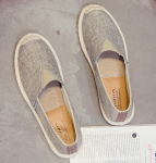 Canvas Meeste kingad Lamedad linased Meeste vabaajajalatsid Slip On Loafers Hiina espadrill 39 beež