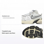 Nike V2K Run Summit White Naiste tossud Pure-Platinum Light-Iron-Ore Metallic-Silver FD0736-100 43