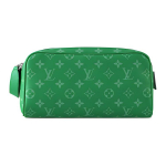 Louis Vuitton Dopp Kit Monogramm L&otilde;uend Nahk T&otilde;mblukuga Kott Meeste Kott Roheline M31013 Basic Set (Bag+Dust Bag)