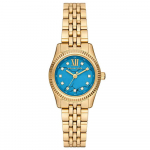Michael Kors MK4813 Lexington Sinise sihverplaadiga naiste k&auml;ekell 26mm kuld
