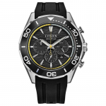 CITIZEN Eco-Drive Seeria 100 Meetrit Veekindel P&auml;ikesej&otilde;ul t&ouml;&ouml;tav Kvarts PU Rihm 43mm Meeste Kell Must Tihvt CA4730-08E must
