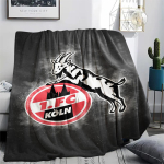 1 tk 1. FC K&ouml;ln Prindiga Flanell-tekk K&otilde;rge kvaliteediga Soe Mugav Kate K&otilde;ikideks Hooaegadeks T&auml;iuslik Kingituseks Kodu Dekooriks 130cm x 150cm gray