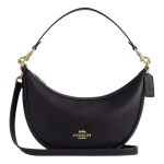 COACH Aria 26 kuldse tooniga riistvara nahast crossbody kott-tote keskmine naiste must must
