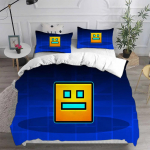 Geometry Dash Voodipesukomplektid Tekk Tekikott Voodikate Padjap&uuml;&uuml;r 2-3osalised Komplektid Magamistoa Kaunistus Kodutarbed 135x200cm