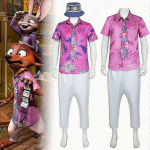 Laps - Zootopia 2 Nick Cosplay Kost&uuml;&uuml;m S&auml;rk P&uuml;ksid Lips M&uuml;ts Komplekt Halloweeni Karnevali Kost&uuml;&uuml;m 120