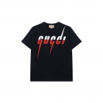 Gucci tera tr&uuml;kiga l&uuml;hikeste varrukatega must meeste T-s&auml;rk 565806-XJAZY-1141 L
