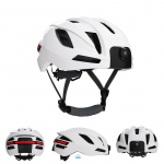 Nutikas Kiiver Spordikaamera Wifi 1080P HD Video Salvestamine Bluetooth Peakomplekt GPS H&auml;&auml;lemeeldetuletus Mootorrattakiivri Kaamera valge