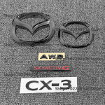 AAGG1 Mazda CX-3 MX-30 Esiv&otilde;re Embleem Tagumine Pagasiruumi M&auml;rk L&auml;ikiv Must ABS Logo Auto V&auml;liskleebis Decal Tarvikud