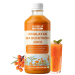 Nutrabud Organics Himaalaja Astelpaju Marjamahl 500ml - Puhtalt Antioks&uuml;dantiderikas Puuviljajook Immuunsuse ja Naha S&auml;ra jaoks