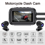 Mootorratta DVR / Full HD Kahekanaliline 1080P 3-tolline Veekindel IP66 Kaamera / WiFi Mootorratta DVR / GPS WIFI&GPS must