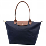 Longchamp &otilde;lakott Originaalne trukk-kinnitusega t&otilde;mblukk taaskasutatud l&otilde;uendist kott-tote ostukott k&auml;ekott suur suurus naiste tumesinine L1899089P68 sinine