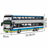 491 tk Hot City kahekorruseline elektriline buss ehitusklotsid V&auml;ikesed osakesed DIY klotsid Kingitused poistele t&uuml;drukutele