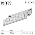 Lofree FLOW2 Madala profiiliga 68 klahviga juhtmevaba mehaaniline klaviatuur
