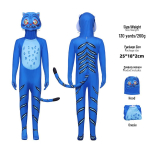 K-POP Cosplay: Demonik&uuml;ti Grupp 2 Tiigri Esituskeha Kost&uuml;&uuml;m 160cm (Adult) blue