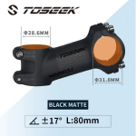 Toseek Stem MTB S&uuml;sinik + Alumiinium Mtb Lenkstangi Varre Rattapower 31 8mm Jalgratta Lenkstangi Laud 10 17 25 35 Kraadi Varre Rattakomponent black