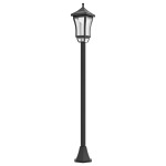 1,3 m aiaposti valgusti, LED v&auml;listingimustes p&auml;ikeseenergia postivalgustid, veekindel IP44 terrassi, aia, k&otilde;nnitee jaoks, k&uuml;lm valge 15 x 15 x 127 cm must