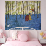 Sam Toft Kunst Abstraktne Maastik DIY Seinakate Rippuv Tarot Hippie SeinaVaibad &Uuml;hiselamu KoduDekoor 125x150cm (50x60in)