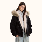 Karuskrae Kapiga Parkad Y2k Harajuku Paksenendatud Tepitud Joped Vabaaja T&otilde;mblukuga Gooti Naistele&Meestele Talvejoped Streetwear XS must