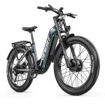 Shengmilo S700 PRO Pika S&otilde;iduulatusega Elektrijalgratas 48V 25Ah, 80-90km, 2000W Kahemootoriga, 26x3.0 Paksud Rehvid, Shimano 7-k&auml;iguline sinakasroheline v&auml;rv