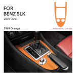 Mercedes Benz SLK R171 2004 2005 2006 2007 2008 2009 2010 jaoks &Uuml;lemine seemisnahast viimistlus LHD RHD Kleebis Auto Keskjuhtimispult K&auml;igukangi vahetus Orange LHD RHD