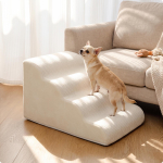 Vahtplastist Lemmikloomatrepid Stabiilsed Eemaldatava Kattega Pehmed Diivani, V&auml;ikeste Koerte jaoks Beige 4-step 35CM