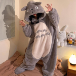 S&uuml;gis/Talv Halloweeni K&otilde;rvitsa Korallfliisist &Uuml;hesosaline Pidžaama Paaridele XL/XXL (Double Size) gray