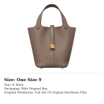 HERMES Picotin Lock 18 K&auml;ekott H056289CC18 One Size 9 gray