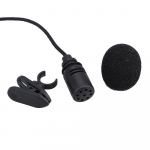 Mini kaasaskantav klambriga klambriga Lavalier k&auml;ed-vabad 3,5 mm pistikuga kondensaatormikrofoni mikrofon arvuti arvutile must