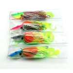 HENGJIA 2,6 untsi pliipeaga jigikonksud Spinnerbait Soft Grub peibutusriistade pakk, 4 tk
